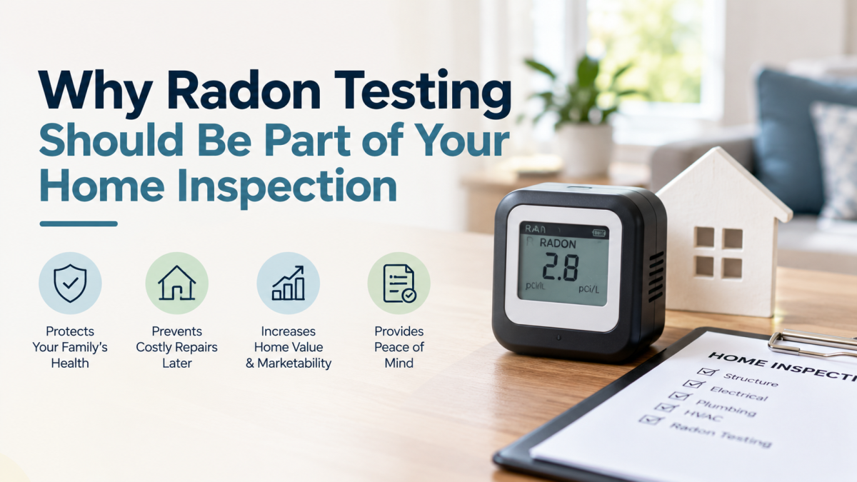 Why Radon Testing Should Be Part of Your Home Inspection