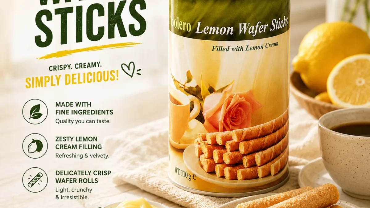 Bolero Lemon Wafer Sticks: A Zesty Treat for Everyday Snacking